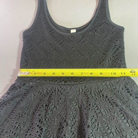 AEROPOSTALE Mini Dress Lace Overlay Sleeveless Scoop Fit & Flare Womens XS Black - Picture 6 of 10